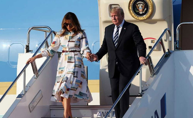 Donald Trump Arrives In Japan At Start Of State Visit