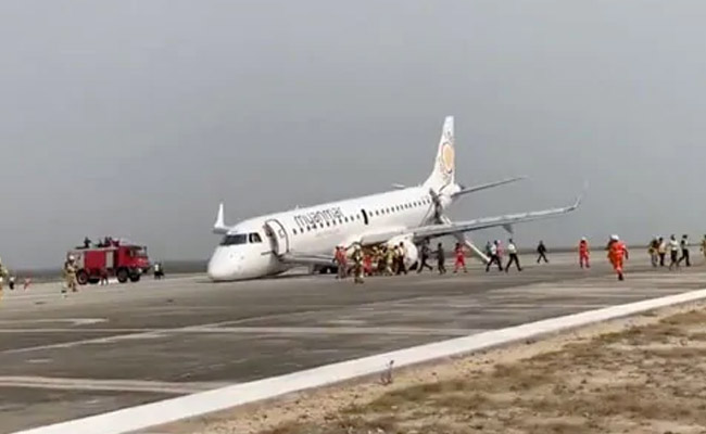 In Nail-Biting Touchdown, Pilot Lands Myanmar Plane With No Front Wheels