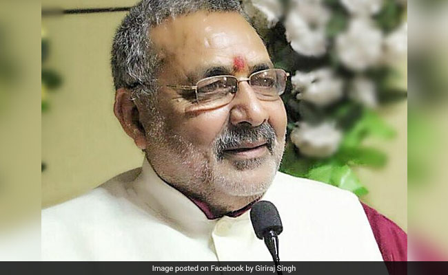 "Votocracy": Giriraj Singh Slams Asaduddin Owaisi After His Dig At Ramdev