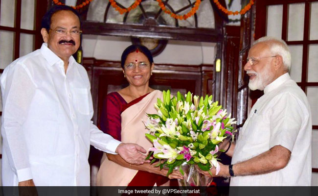 PM Modi Calls On Vice President Naidu