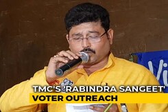 Trinamool Congress Leader Sings Rabindra Sangeet, In Gujarati, To Voters Trinamool Congress Leader Sings Rabindra Sangeet, In Gujarati, To Voters