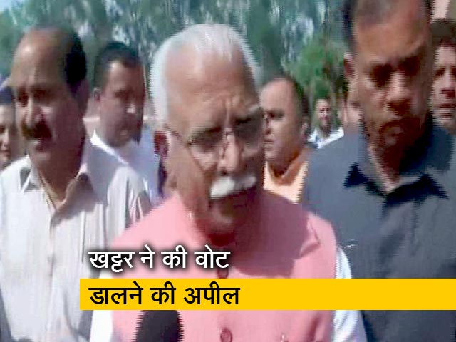 हरियाण के सीएम मनोहर लाल खट्टर ने डाला वोट