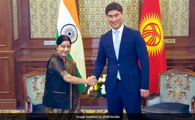 Sushma Swaraj Discusses Ways To Boost Ties With Kyrgyz President