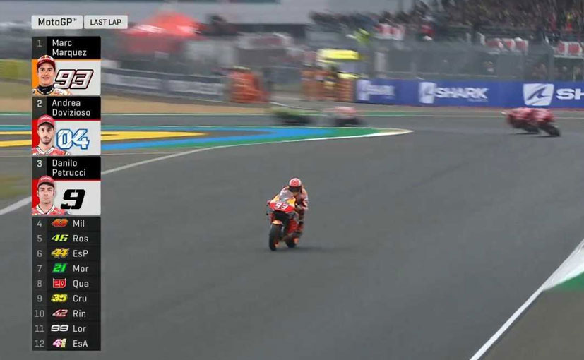 MotoGP: Marquez Wins Dramatic French GP; Hard Fought 2nd For Dovizioso