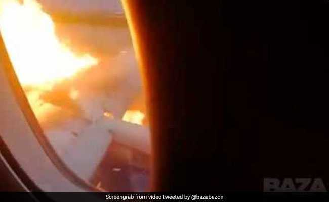 Footage From Inside Burning Plane That Crash-Landed In Moscow