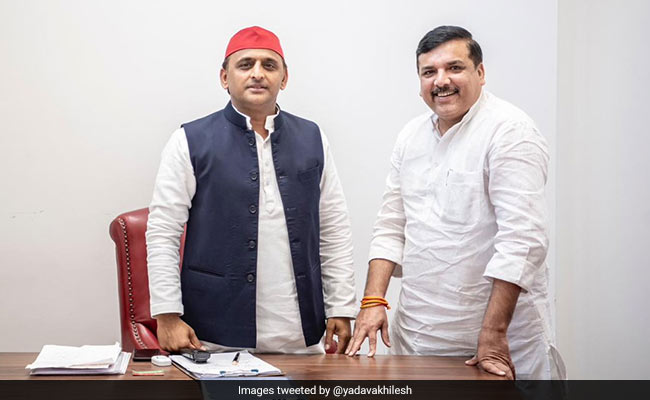 Before National Election Result, Arvind Kejriwal, Akhilesh Yadav Bonhomie