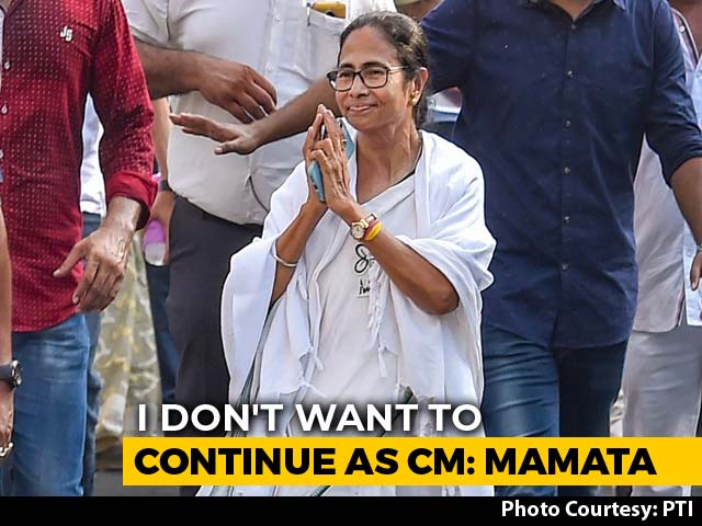 "Don't Want To Continue As Chief Minister," Says Mamata Banerjee