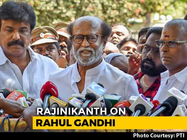 "Should Prove He Can Do It": Rajinikanth Says Rahul Gandhi Shouldn't Quit