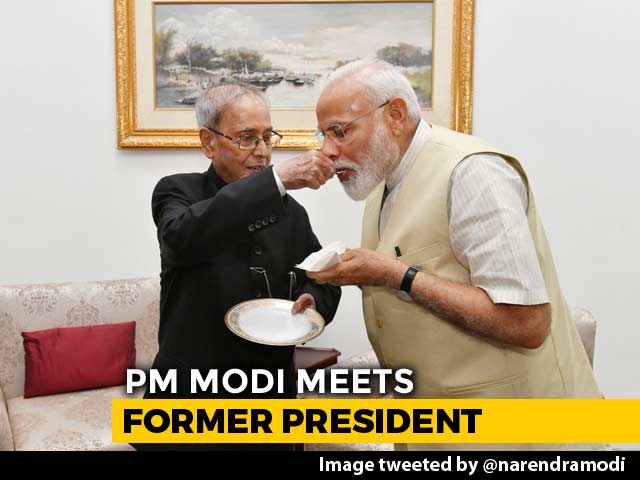 PM Tweets Photos Of Meeting With "Statesman" Pranab Mukherjee
