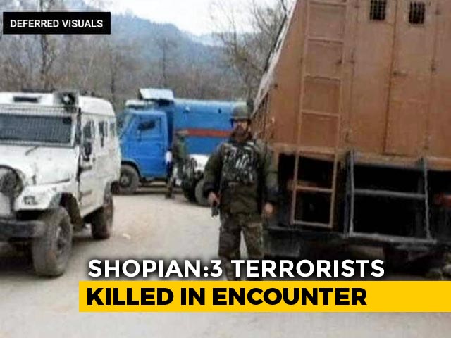 Three Terrorists Killed In Encounter In Jammu And Kashmir's Shopian