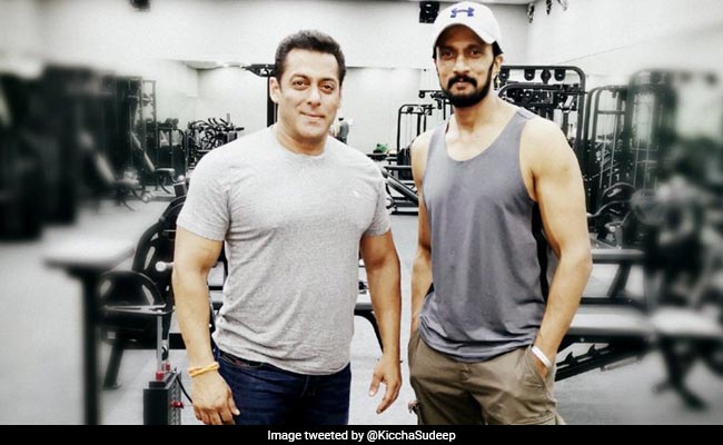South Actor Sudeep Joins Salman Khan On <I>Dabangg 3</i> Sets, Pic Goes Crazy Viral