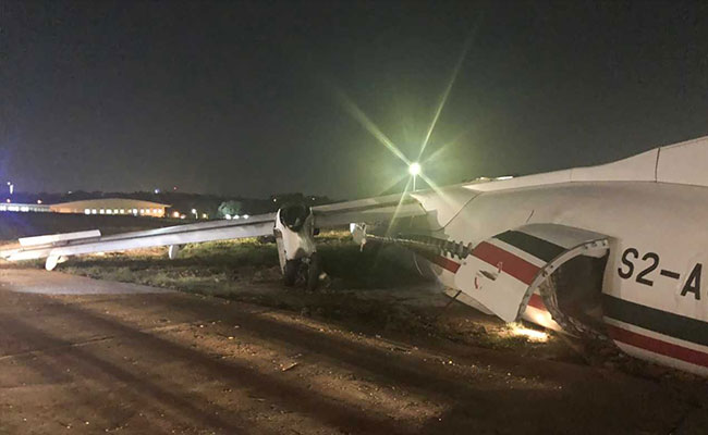 11 Injured As Plane Slides Off Runway After Storm In Myanmar