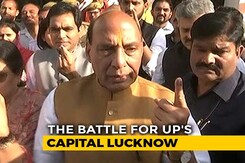 "I Can't Predict Anything": Rajnath Singh After Voting In Lucknow "I Can't Predict Anything": Rajnath Singh After Voting In Lucknow