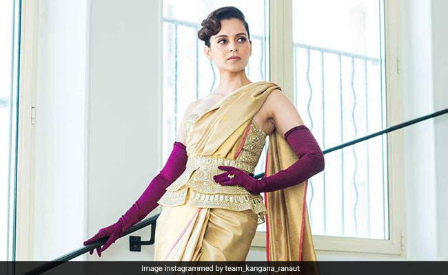 Cannes 2019: Kangana Ranaut In Fusion <i>Saree</i> Shows Bold Is Gold