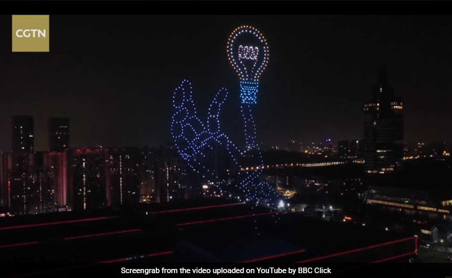 Watch: Over 500 Drones Put Up Spectacular Light Show In China