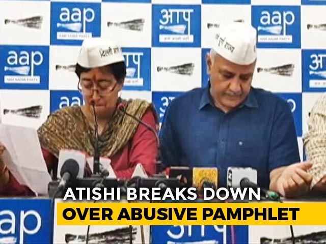 Atishi Breaks Down Over Offensive Pamphlet, AAP Blames Gautam Gambhir