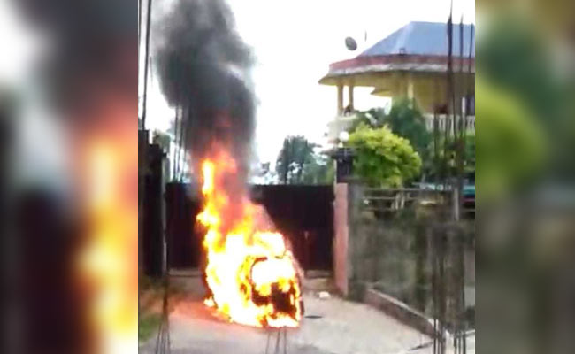 In Arunachal Pradesh, A Dog Is Killed And Car Burnt As Message To BJP Leader