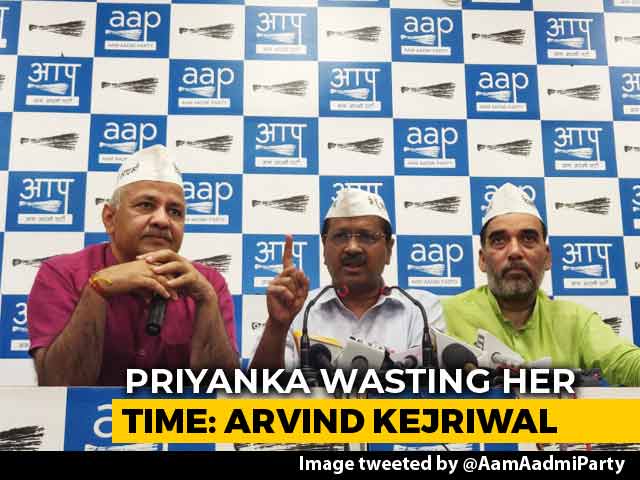 Priyanka Gandhi "Wasting Her Time": Arvind Kejriwal On Delhi Roadshow