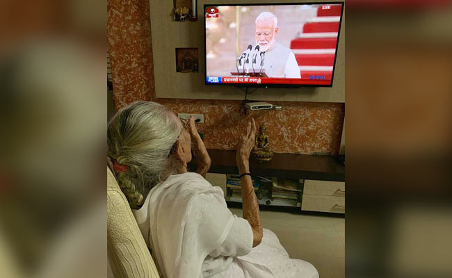 As PM Modi Took Oath, His Mother Watched From Hundreds Of Miles Away