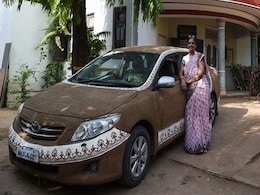Woman Who Coated Cow Dung On Car Uses Horse-Cart For Short Distances Woman Who Coated Cow Dung On Car Uses Horse-Cart For Short Distances
