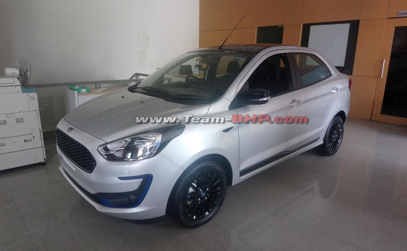 Ford Aspire Titanium Blu Variant Spotted At Dealership