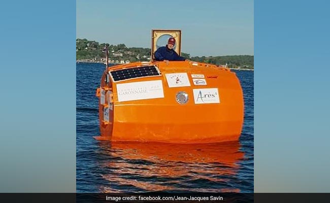 French Adventurer Ends 127-Day Trip Across Atlantic Ocean In Huge Barrel
