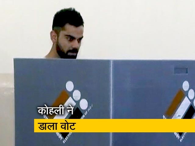 टीम इंडिया के कप्तान विराट कोहली ने डाला वोट