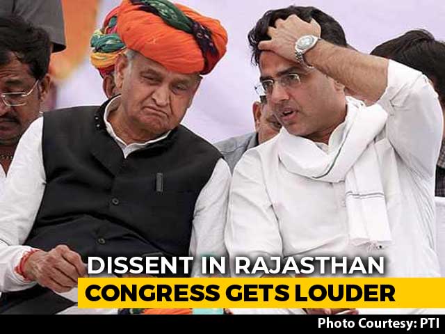 Rajasthan Congress Dissent Goes Public With "Remove Ashok Gehlot" Call