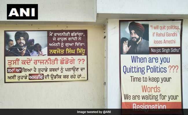"When Are You Quitting Politics?": Posters In Punjab Ask Navjot Sidhu