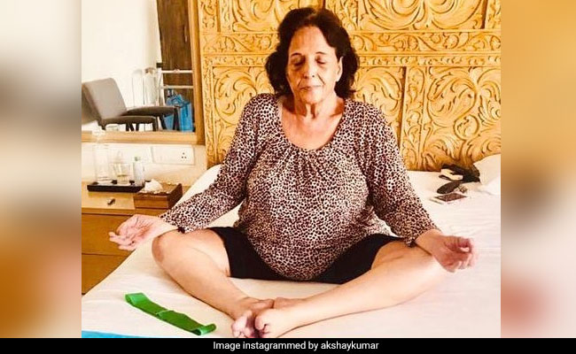 Akshay Kumar Shares Something He's 'Extremely Proud Of,' Pic Of His Mom Aruna Bhatia Practicing Yoga