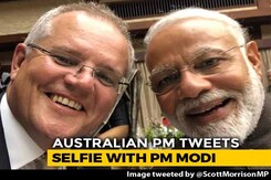 Australia's Scott Morrison Tweets Selfie With PM Modi - And A Compliment Australia's Scott Morrison Tweets Selfie With PM Modi - And A Compliment