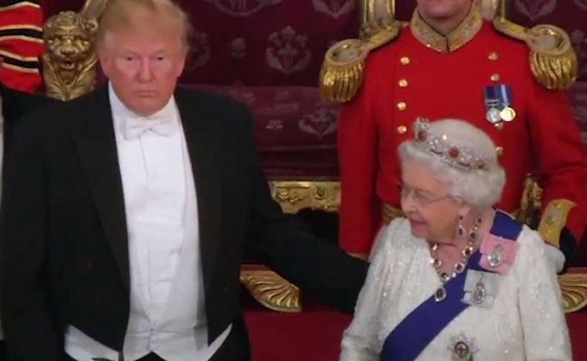 Did Donald Trump Break Royal Protocol By Touching The Queen?