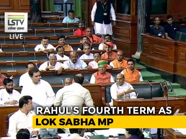 Rahul Gandhi Forgets To Sign After Parliament Oath, Rajnath Singh Prompts