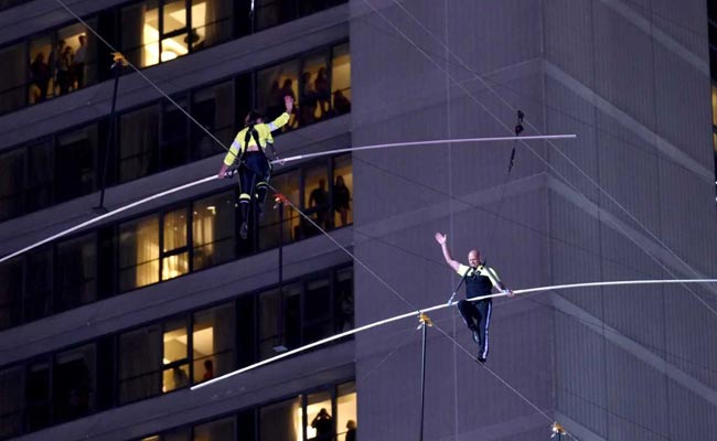 In Hair-Raising Stunt, Siblings Walk On Wire 25 Stories Over New York