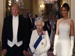 Melania Trump Glows In Floor Length Gown At Queen's State Banquet Melania Trump Glows In Floor Length Gown At Queen's State Banquet