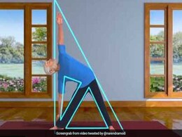 PM Modi, In Animated Video, Demonstrates <i>Trikonasana</i> In Yoga Day Build-up PM Modi, In Animated Video, Demonstrates <i>Trikonasana</i> In Yoga Day Build-up