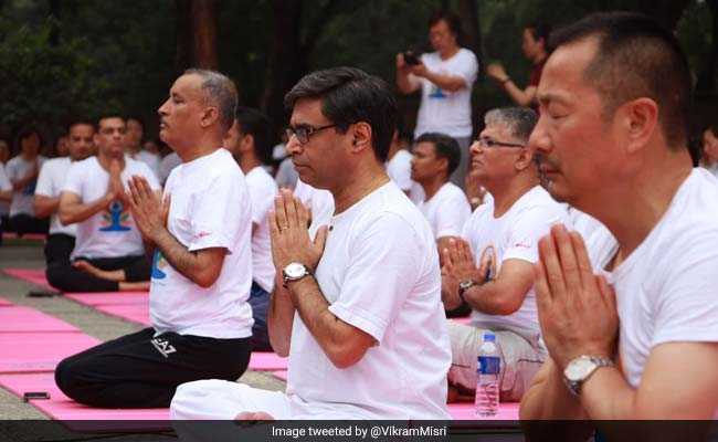 Yoga Day: Indian Envoy Performs Yoga With Chinese Enthusiasts In Beijing