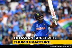Shikhar Dhawan Ruled Out Of World Cup For 3 Weeks With Thumb Injury Shikhar Dhawan Ruled Out Of World Cup For 3 Weeks With Thumb Injury