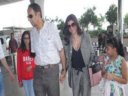 Sushmita Sen And Daughters Jet Off To Goa For Rajeev Sen And Charu Asopa's Wedding Celebrations Sushmita Sen And Daughters Jet Off To Goa For Rajeev Sen And Charu Asopa's Wedding Celebrations