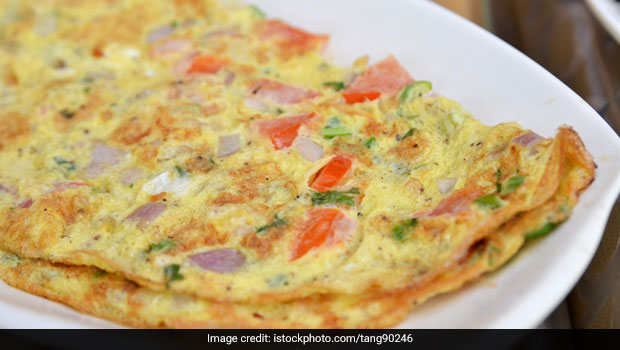 Vegan Diet: Meatless Omelette Served At A Canada Restaurant For Vegetarians