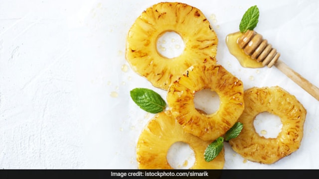 A mixture of grilled pineapple, crisp cucumber and a tangy dressing, the salad is quite simple
