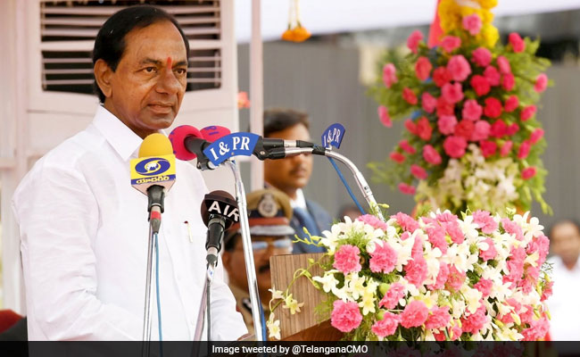 KCR Celebrates Telangana Formation Day, Says State Is Marching Ahead