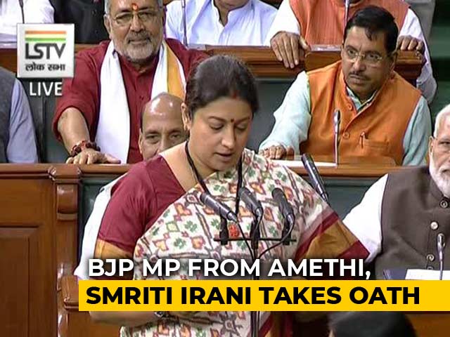 Smriti Irani Takes Oath As Member Of Lok Sabha