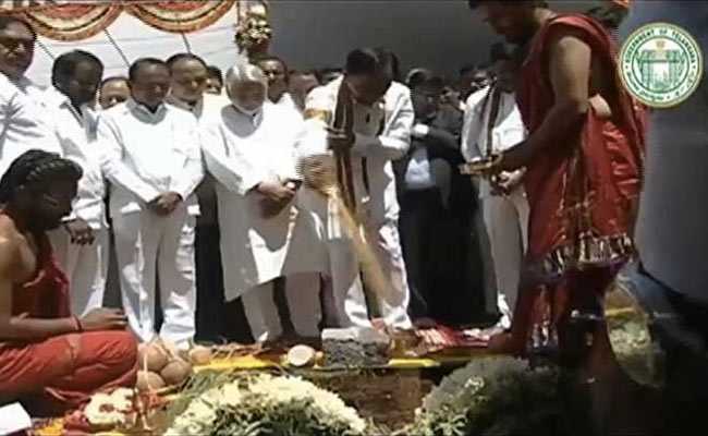 Telangana Opposition Leaders Detained As KCR Lays Foundation For New Secretariat