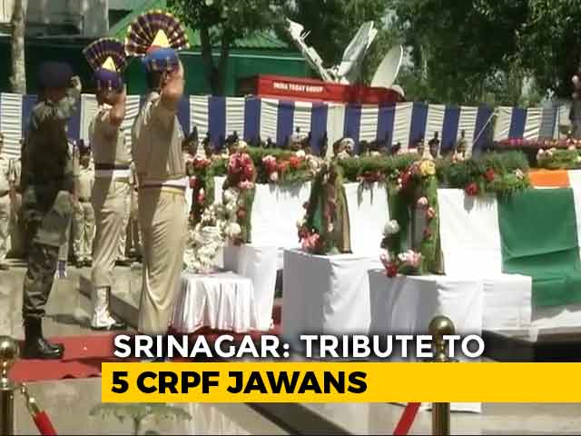 CRPF Pays Tribute To Soldiers Killed In Anantnag Terror Attack