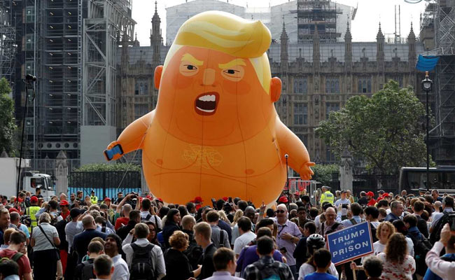 Giant Blimp Of Trump As Angry, Nappy-Clad Baby To Fly In London Today