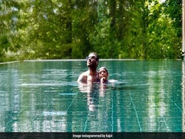 We're Missing Kajol In This Vacation Pool Pic Of Ajay And Yug We're Missing Kajol In This Vacation Pool Pic Of Ajay And Yug