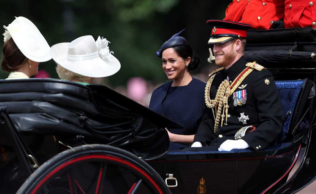 Watch: What Prince Harry Told Meghan Markle At Trooping the Colour Event