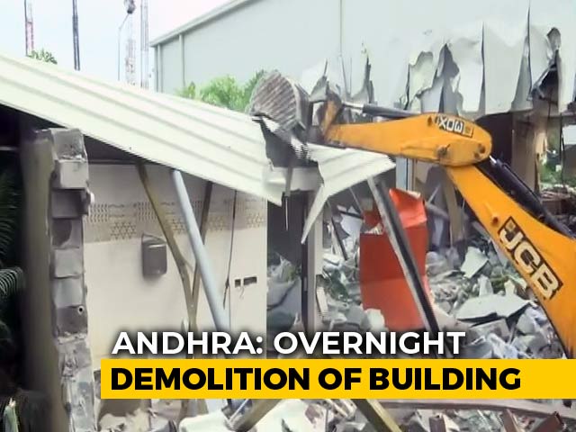 "Illegal" Rs. 8-Crore Hall Built By Chandrababu Naidu Demolished Overnight