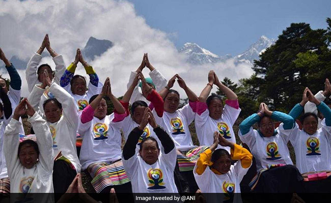 Indian Embassy In Kathmandu Celebrates Yoga Day
